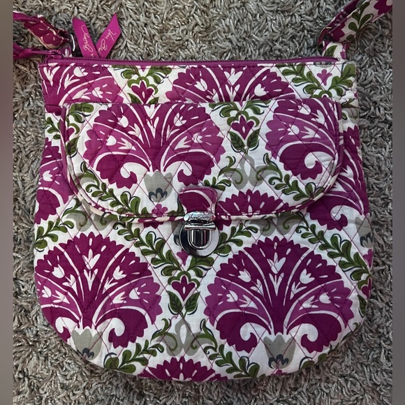 Vera Bradley Pink White and Green Crossbody - Picture 3 of 8